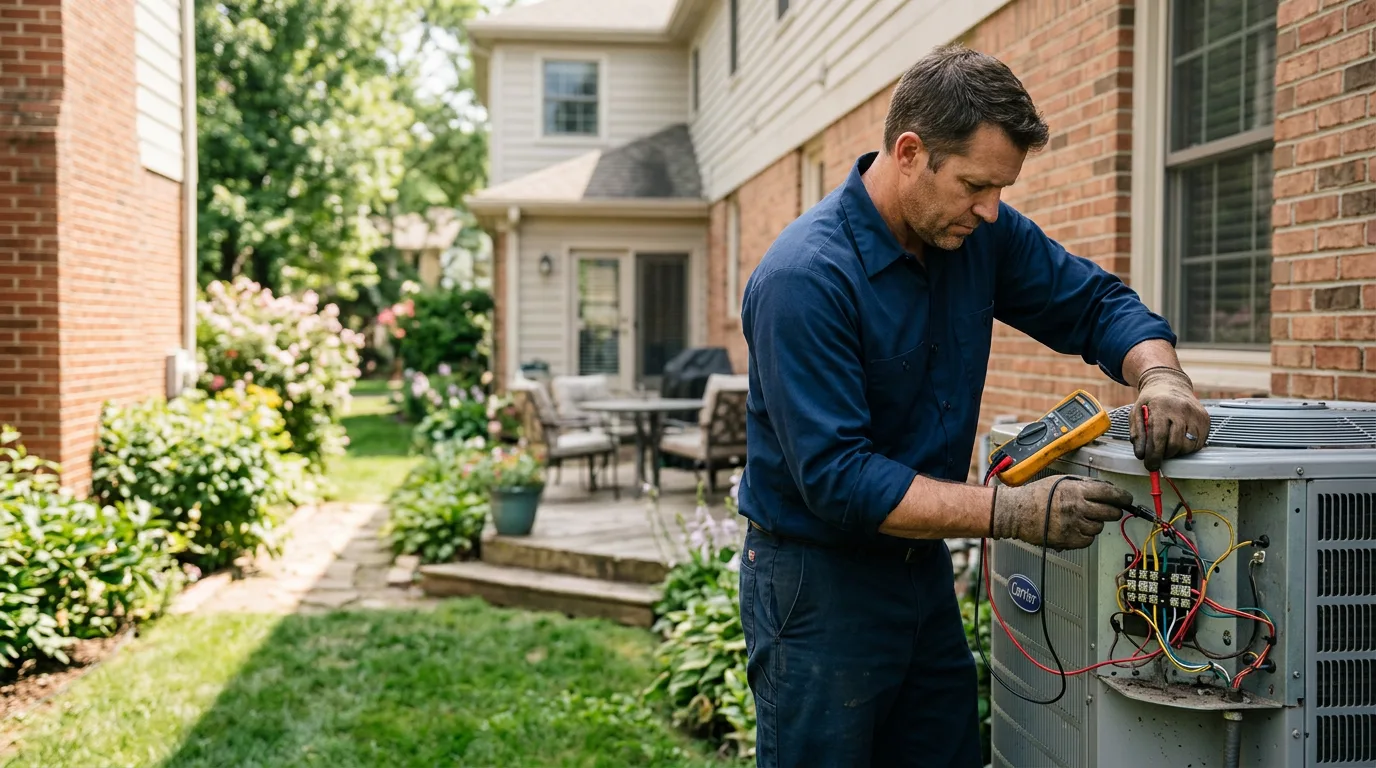 HVAC technician working near Ochelata, OK